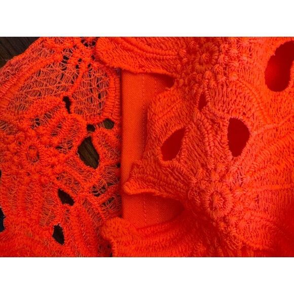 ASTR Red Lace Overlay Sleeveless Dress With Lined Interior Back Zipper Sz M EUC - Picture 10 of 11